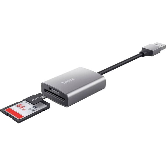 Trust Dalyx Fast Aluminium USB 3.2 SD microSD Card Reader