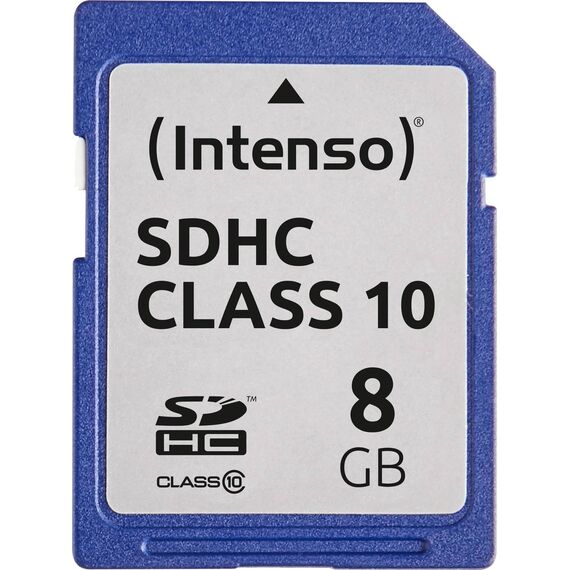 Intenso 3411460 8GB SDHC Class 10 Memory Card Black