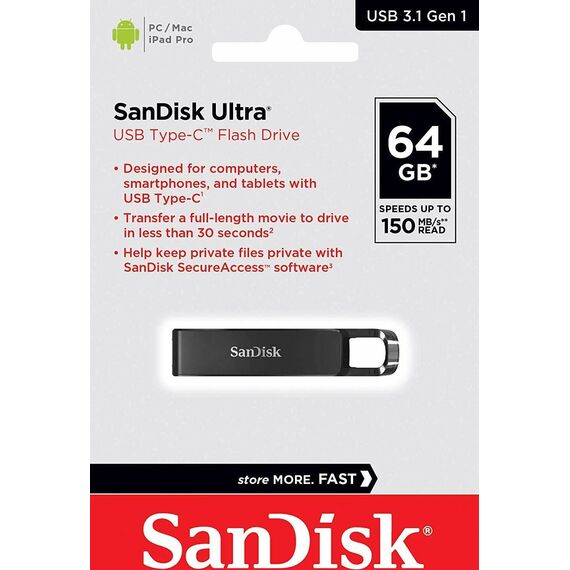SanDisk Ultra USB flash drive 64 GB USB3.1 USB-C SDCZ460-064G-G46