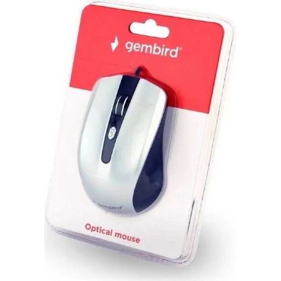 Gembird MUS-4B-01-BS Wired Optical USB Mouse Black Silver