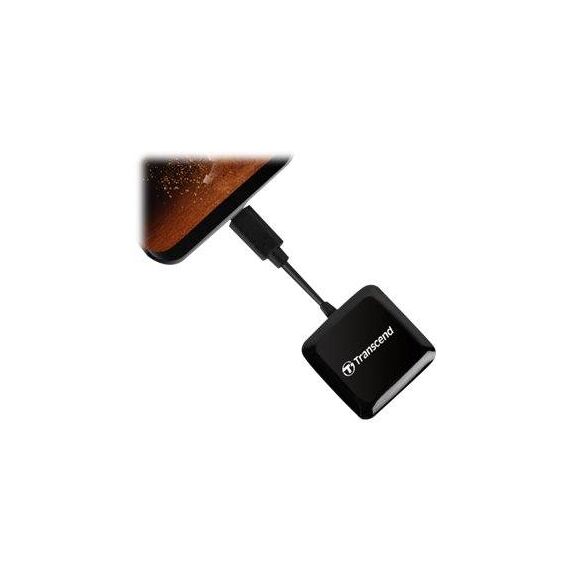 Transcend RDC3 USB-C SD microSD Card Reader Black
