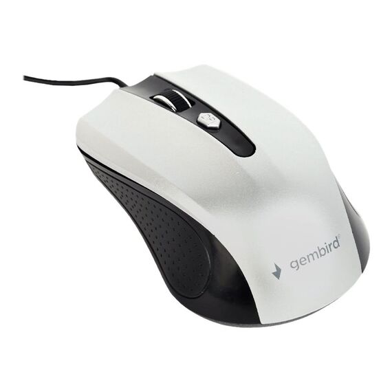 Gembird MUS-4B-01-BS Wired Optical USB Mouse Black Silver
