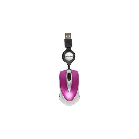 Verbatim Go Mini 49021 Optical Travel Mouse Hot Pink
