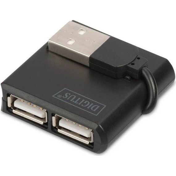 DIGITUS DA-70217 4-Port USB 2.0 Hub Black