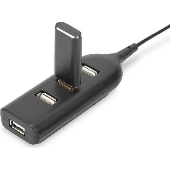 DIGITUS AB-50001-1 4-Port USB 2.0 Hub Black
