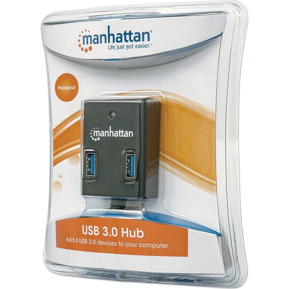 Manhattan Hub 4 x SuperSpeed USB 3.0 desktop 162296