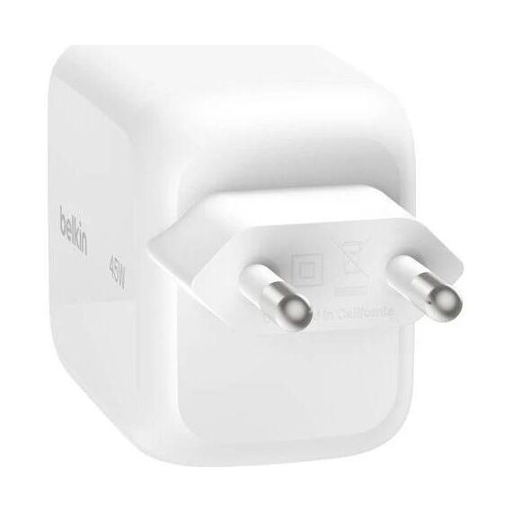 Belkin UltraCharge Retractable GaN Charger 45W White