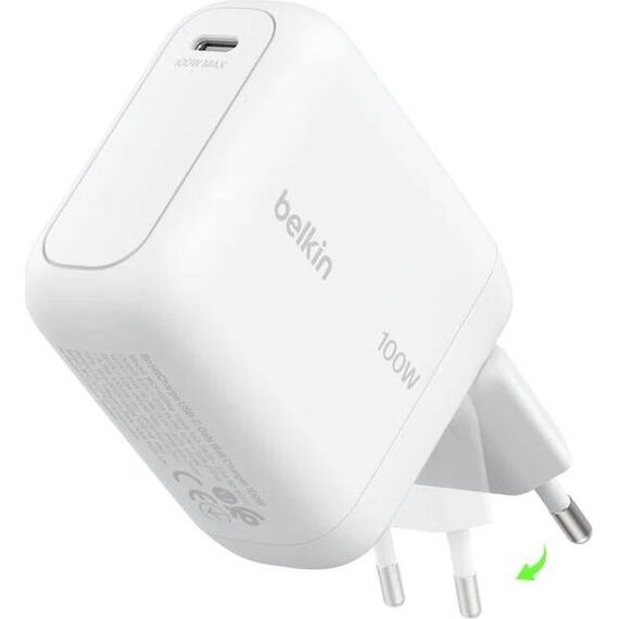 Belkin BoostCharge USB-C GaN Wall Charger 100W White