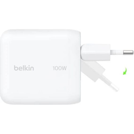 Belkin BoostCharge USB-C GaN Wall Charger 100W White