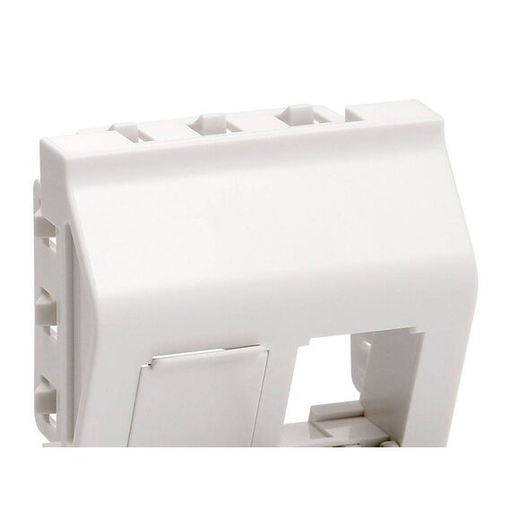 Equip 761312 French Modular Faceplate 2-Port White RAL 9010