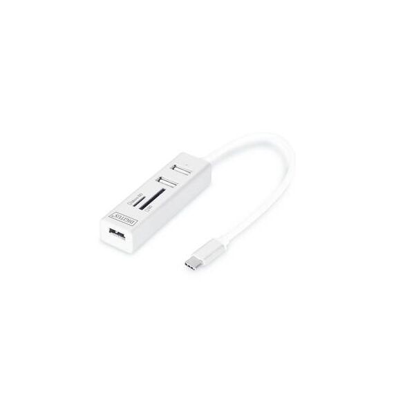 DIGITUS DA-70243 USB-C 3-Port Hub and Card Reader