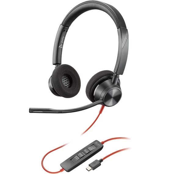 HP Poly Blackwire 3320 8X219AA Stereo USB-C Headset Black