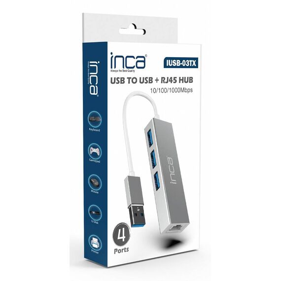 INCA Adapter IUSB-03TX Ethernet > USB und Typ-C 1000Mbit (IUSB-03TX)