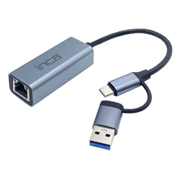 INCA Adapter IUTP-01TX Ethernet > USB und Typ C Anschluss (IUTP-01TX)