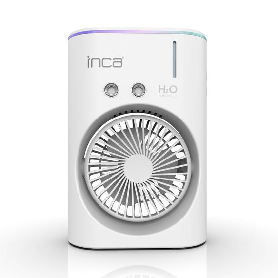 INCA IMF-10B Rechargeable Mist Desk Fan 2400mAh White