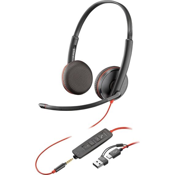Poly Blackwire 3225 USB-C Stereo Headset Black