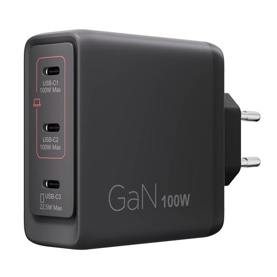 Lenovo 100W GaN USB-C Charger Black EU