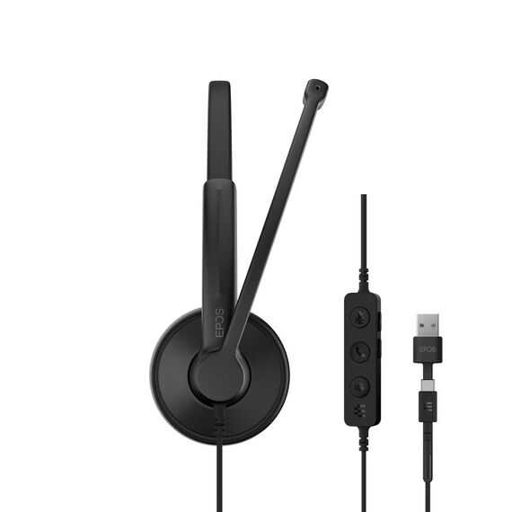 EPOS IMPACT 100 MS Mono USB-C+A Headset Black