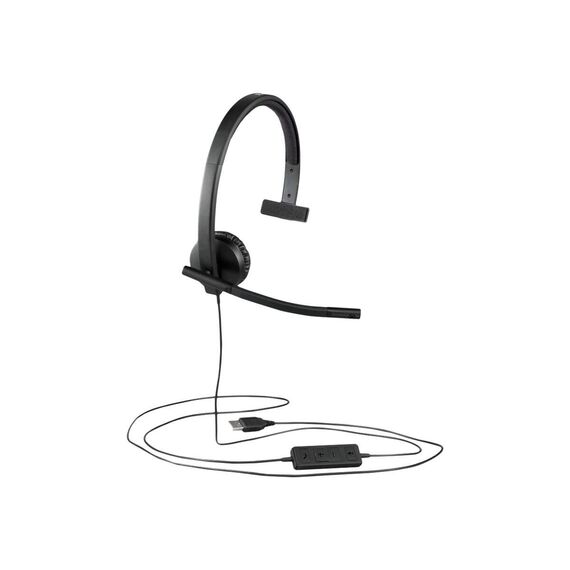 Logitech H570e Teams Mono USB-C Headset Black