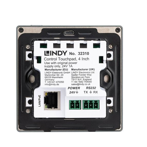 Lindy Touch-Control-Panel 32310 - 10.2 cm (4") - 720 x 720 (32310)