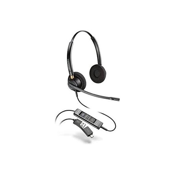Poly EncorePro 525 783R2AA Stereo USB-A Headset Black