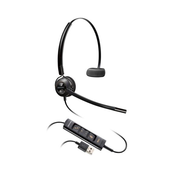 Poly EncorePro 545 783R4AA USB-A USB-C Convertible Headset Black