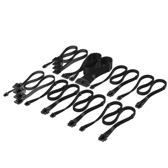 CORSAIR DC Cable Pro Kit, Individually Sleeved, Black (CP-8920377)