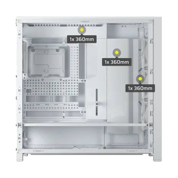 CORSAIR Geh Midi FRAME 5000D Airflow Case, White (CC-9011308-WW)
