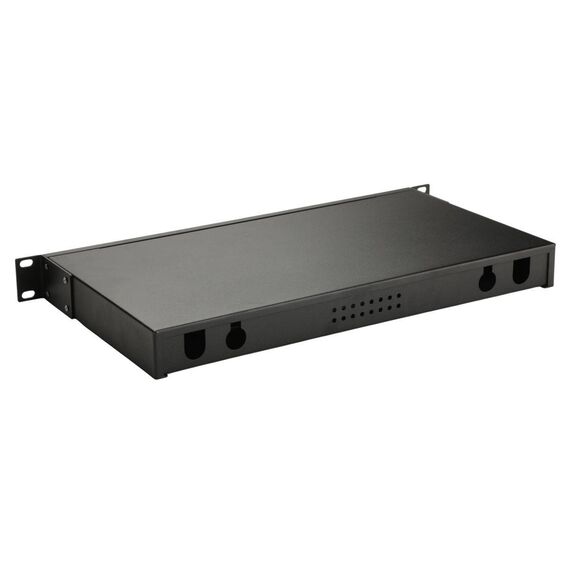 Equip 24-Port Fiber Optic Splice Box, LC Duplex, OM4, 1U, Equipped, Black (337214)
