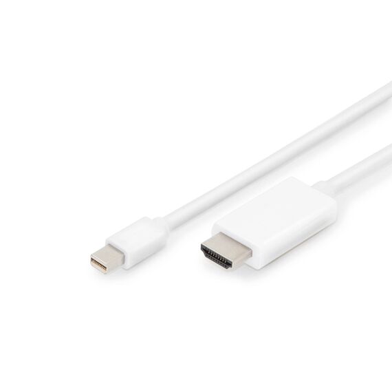 DIGITUS AK-340304-020-W Mini DP to HDMI 2m White Cable