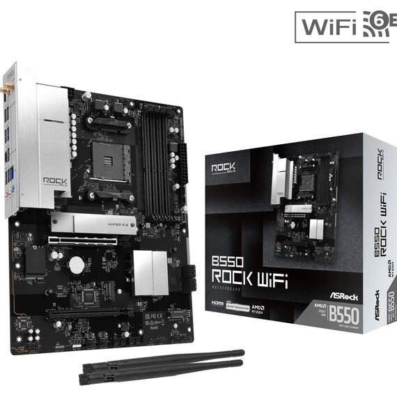 ASRock B550 Rock WiFi AM4 ATX Motherboard