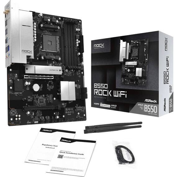 ASRock B550 Rock WiFi AM4 ATX Motherboard