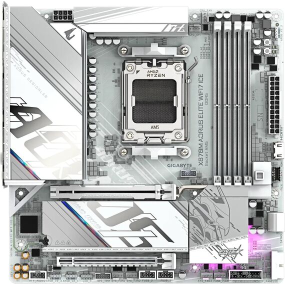 GIGABYTE X870M AORUS ELITE WIFI7 ICE AM5 mATX Motherboard
