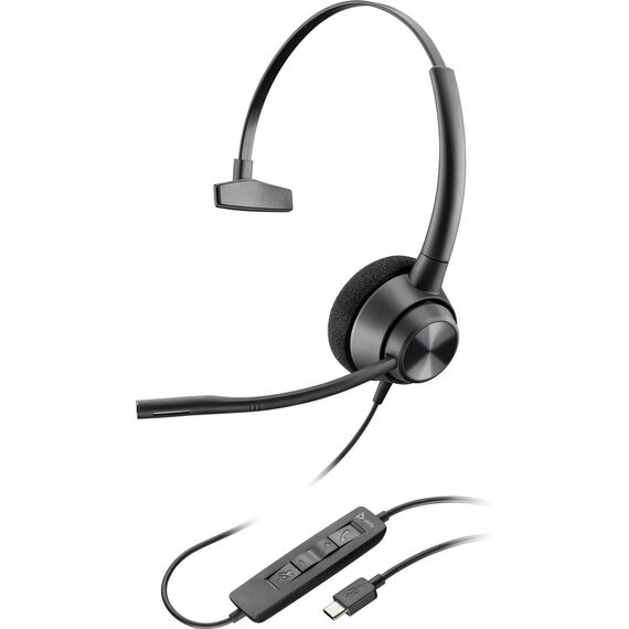 Poly EncorePro 310 760Q8AA USB-C Monaural Headset Black