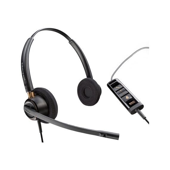 Poly EncorePro 525 783R2AA Stereo USB-A Headset Black