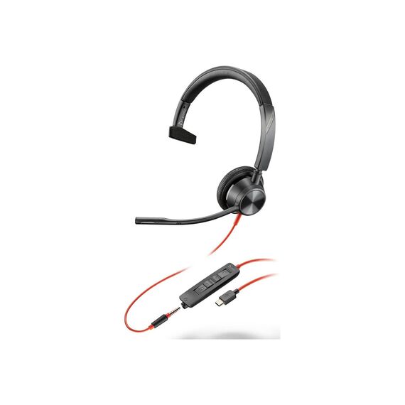 Poly Blackwire 3315 8X217AA Monaural USB-C Headset Black
