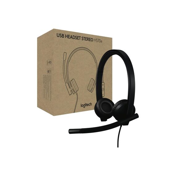 Logitech H570e 981-001430 Teams Stereo USB-A Headset Black