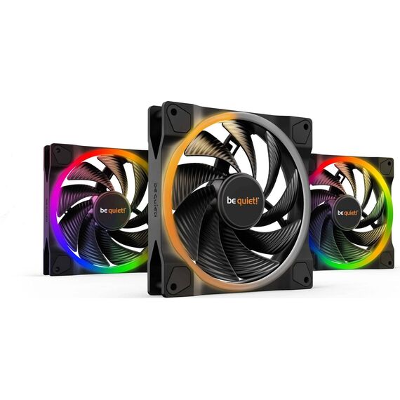 be quiet! Light Wings 140mm PWM High-Speed ARGB Triple Fan Pack Black
