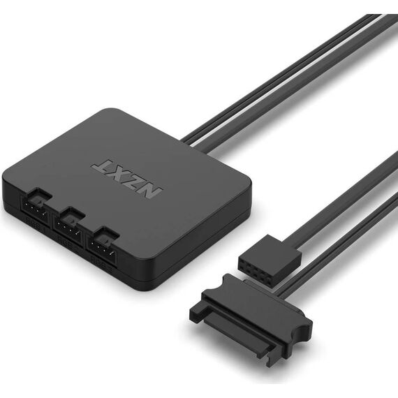 NZXT F120 RGB Black 120mm Triple Fan Pack with RGB Controller