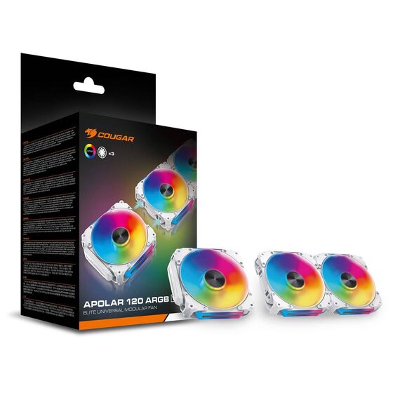 Cougar Geh¤use L¼fter Apolar 120 ARGB Weiss CFAPR12HW3RGB