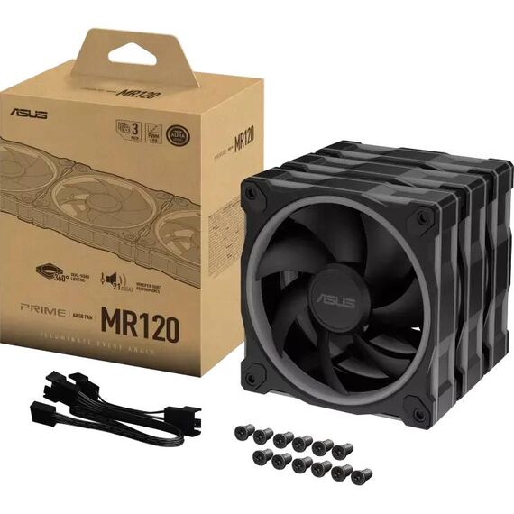 ASUS Prime MR120 ARGB Case fan kit 120 mm black 90DA00I0B09020