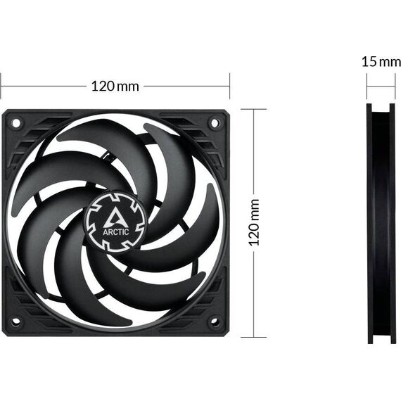 ARCTIC P12 Slim PWM PST Case fan 120 mm black ACFAN00275A