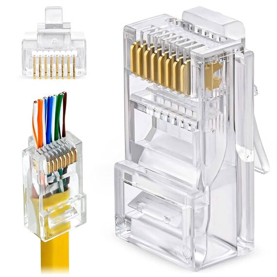 Equip 121173 Cat 6 RJ45 U/UTP Transparent Connectors 100-Pack