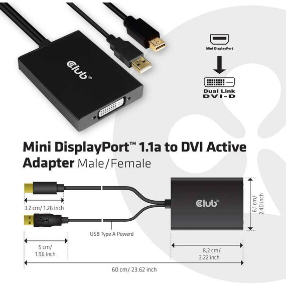 Club 3D Adapter cable USB (power only), Mini CAC1130