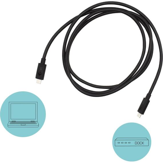i-tec TB3CBL150CM Thunderbolt 3/4 USB4 USB-C Cable 1.5m Black
