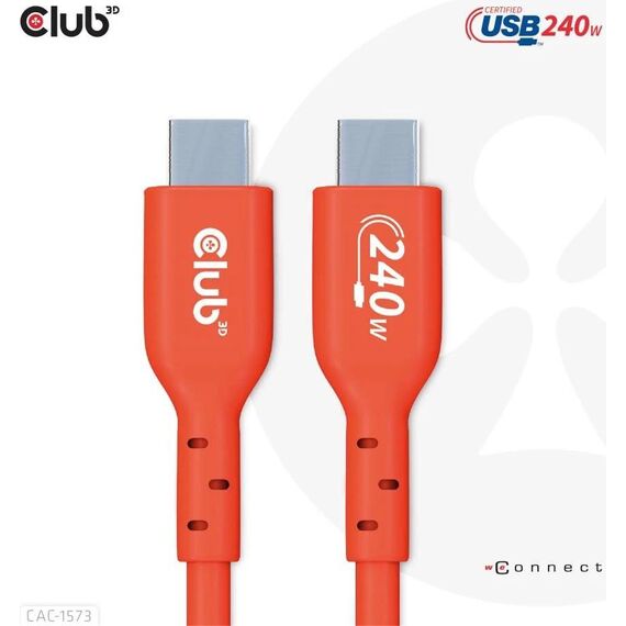 Club 3D CAC-1573 USB-C 240W EPR Cable 2m Orange