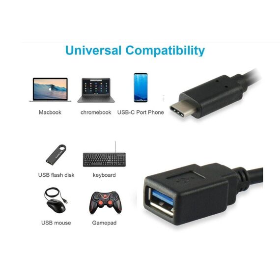 Equip USB adapter USBC (M) to USB Type A (F) USB 3.1 133455