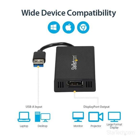 StarTech USB32DP4K USB to 4K DisplayPort Adapter