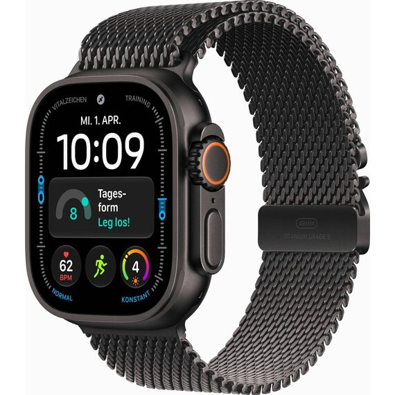 Apple Watch Ultra 4 49mm Titanium Black Milanese Loop M (MJAV4QF/A)
