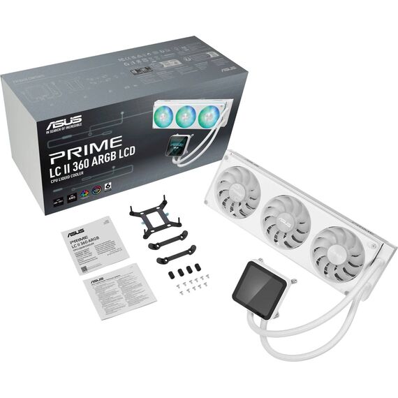 ASUS Prime LC II 360 ARGB LCD White AIO Cooler